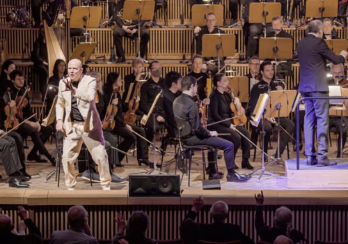 Blick auf die Bühne des Rundfunk Sinfonie Orchester Berlin